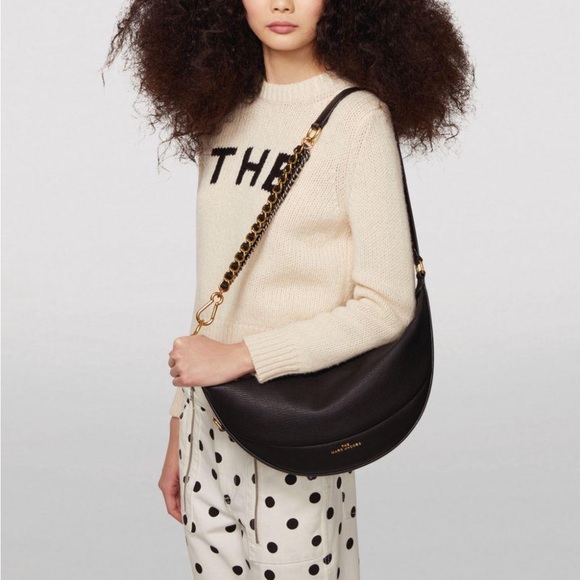 Marc Jacobs Bags Nwt Marc Jacobs The Eclipse Black Leather Half Moon Hobo Bag Poshmark